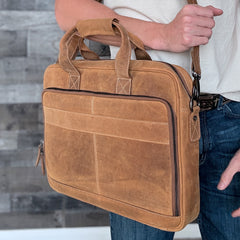 brown brief case dimentions