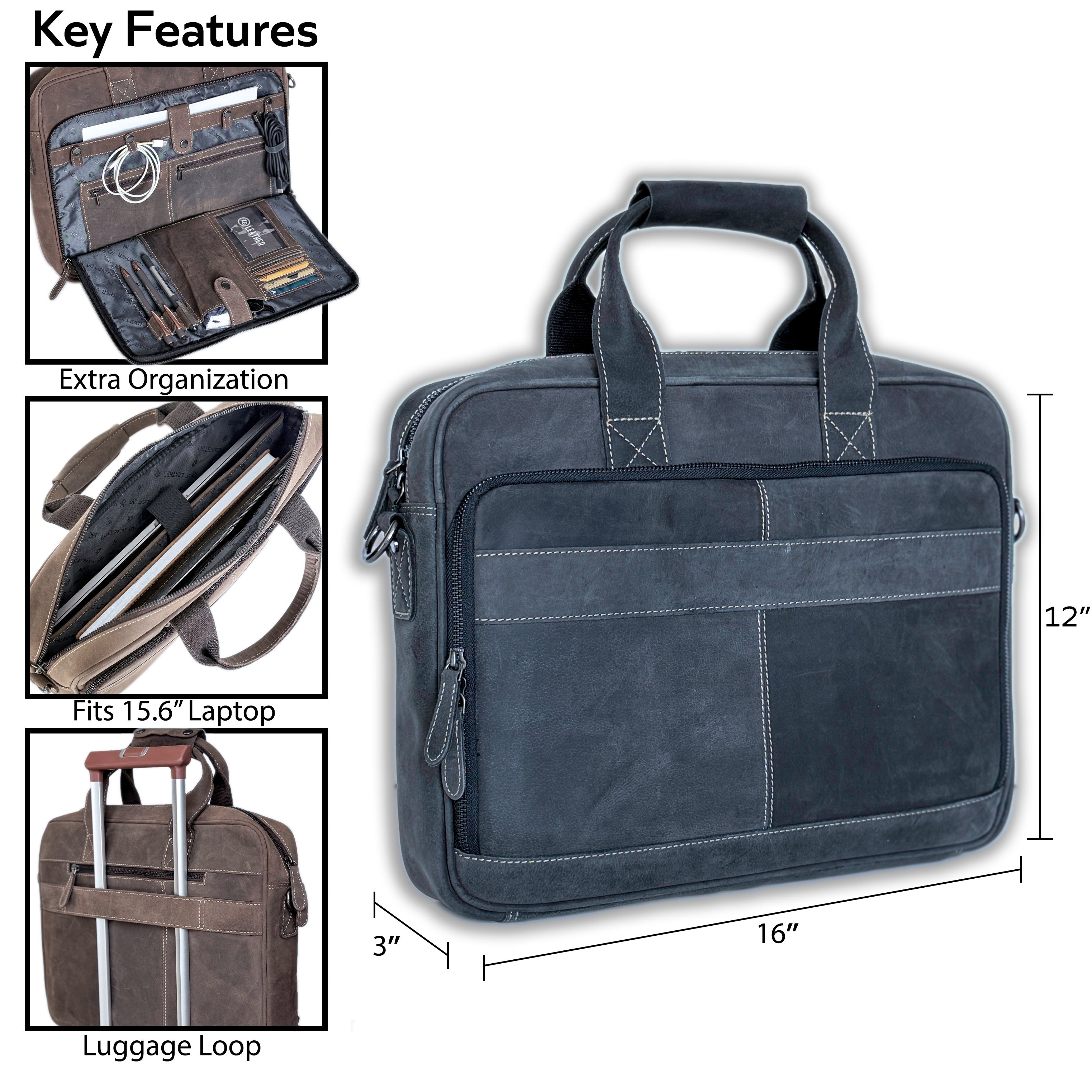 black brief case dimentions