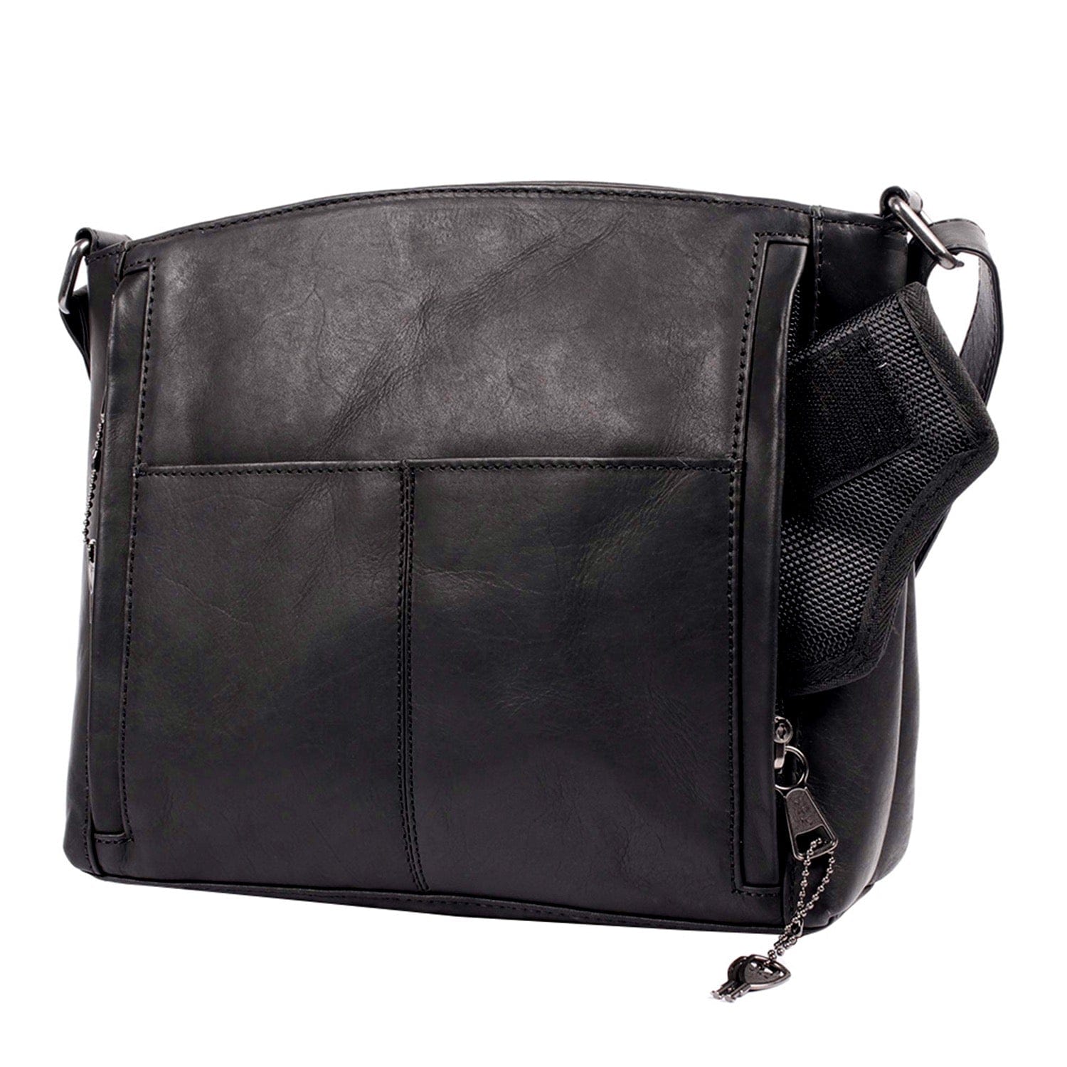 Concealed Carry Brynn Arched Leather Crossbody -  Lady Conceal -  Concealed Carry Purse - conceal and carry purse for women - tactical pistol bag - Locking Conceal and Carry Purse with Universal Holster for Handguns - Unique Hide Crossbody Gun and Pistol Bag