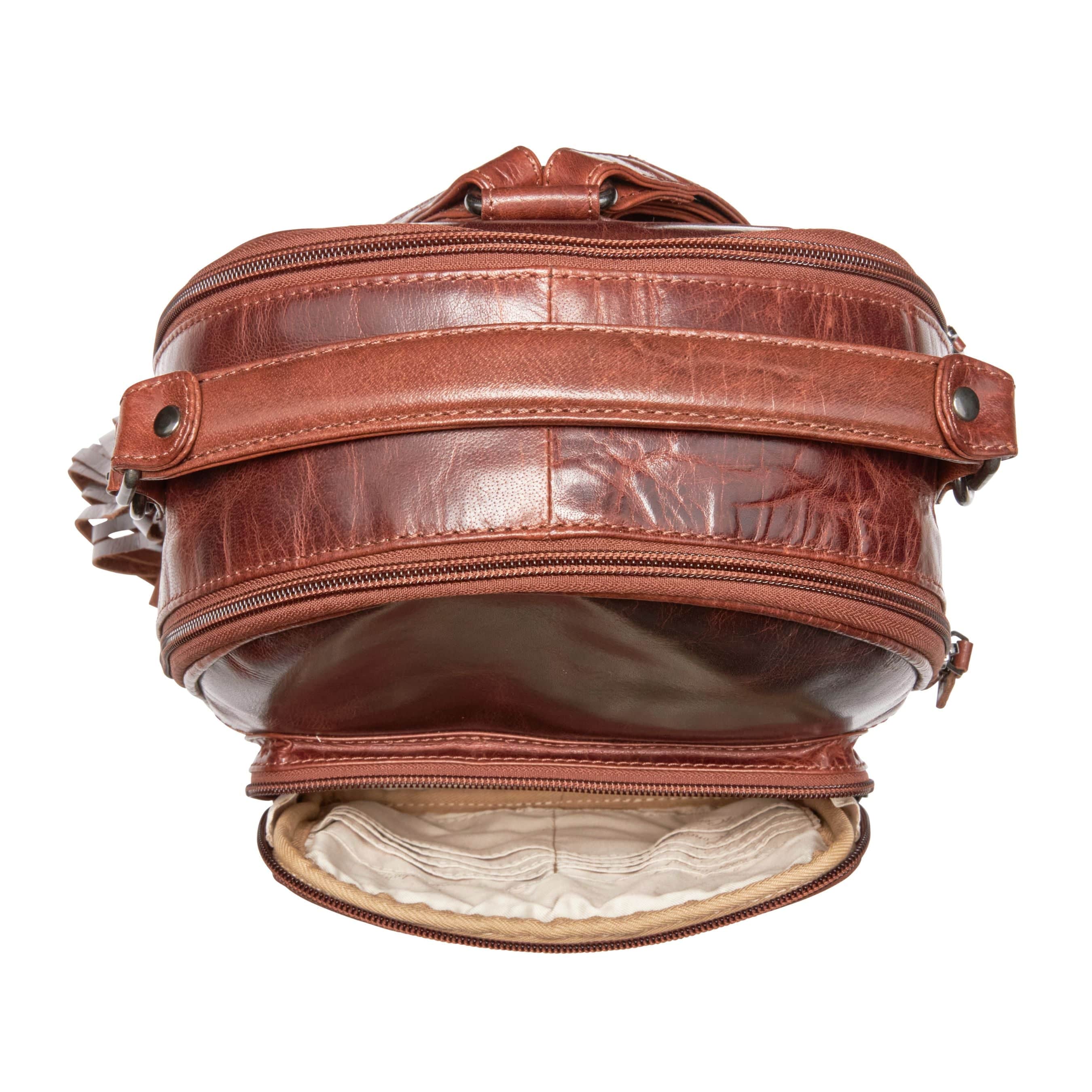 Concealed Carry Sawyer Leather Backpack -  Locking YKK Holster Purse -  Women Bag for Gun -  Gun Owner Outdoor Bag -  Outdoors Gun Bag -  Women's Conceal Carry Purse for Firearm -  Women Gun Users -  gun carrier backpack -  best gun carrying backpack-  best gun carry backpack -  Pistol and Firearm Bag -  Western Hide Backpack -  Boho Stylish Backpack for Women -  Universal Holster Bag -  Marley Unisex Backpack - Women's Concealed Carry Bagpack -  premium leather backpack