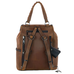 Concealed Carry Allie Leather CCW premium backpack - Pistol backpack with Universal Holster - YKK Locking Zipper Backpack for Handgun