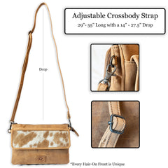 concealed carry cross body leather purse